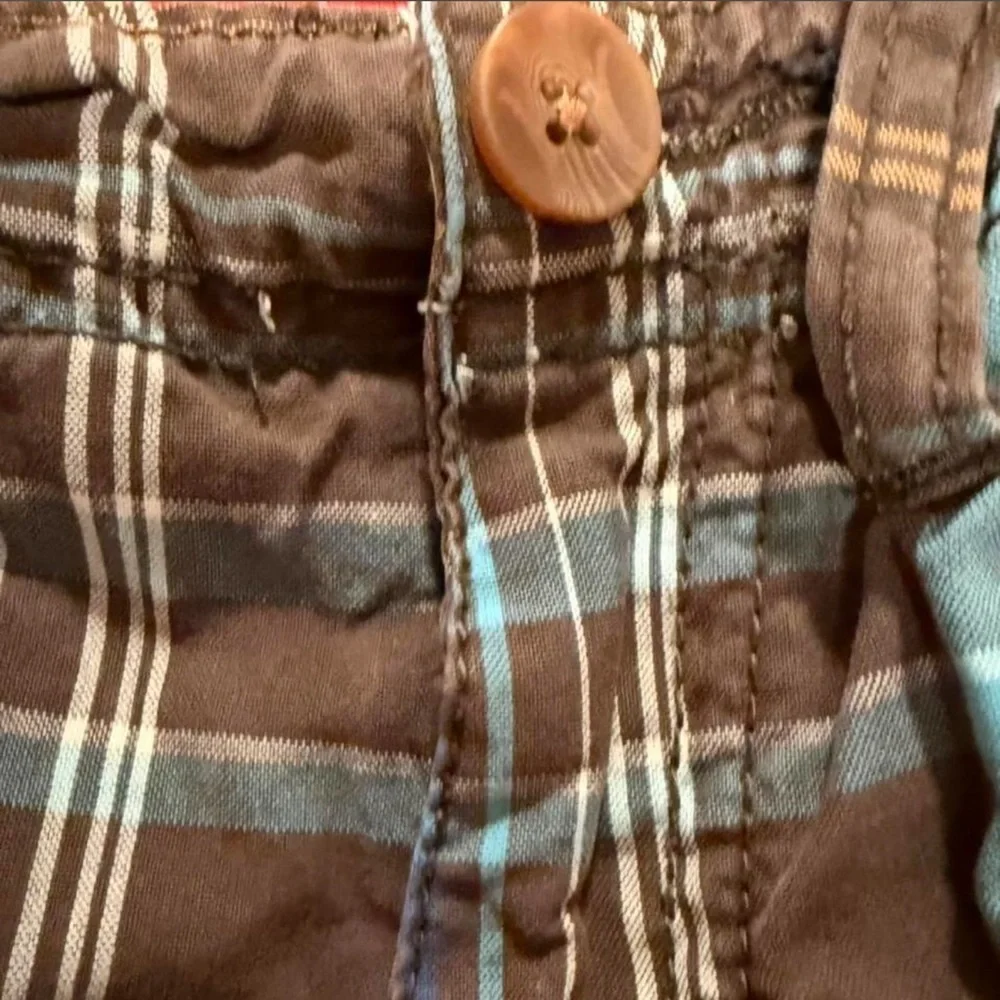 The Children's Place brown and blue plaid shorts  Size 5